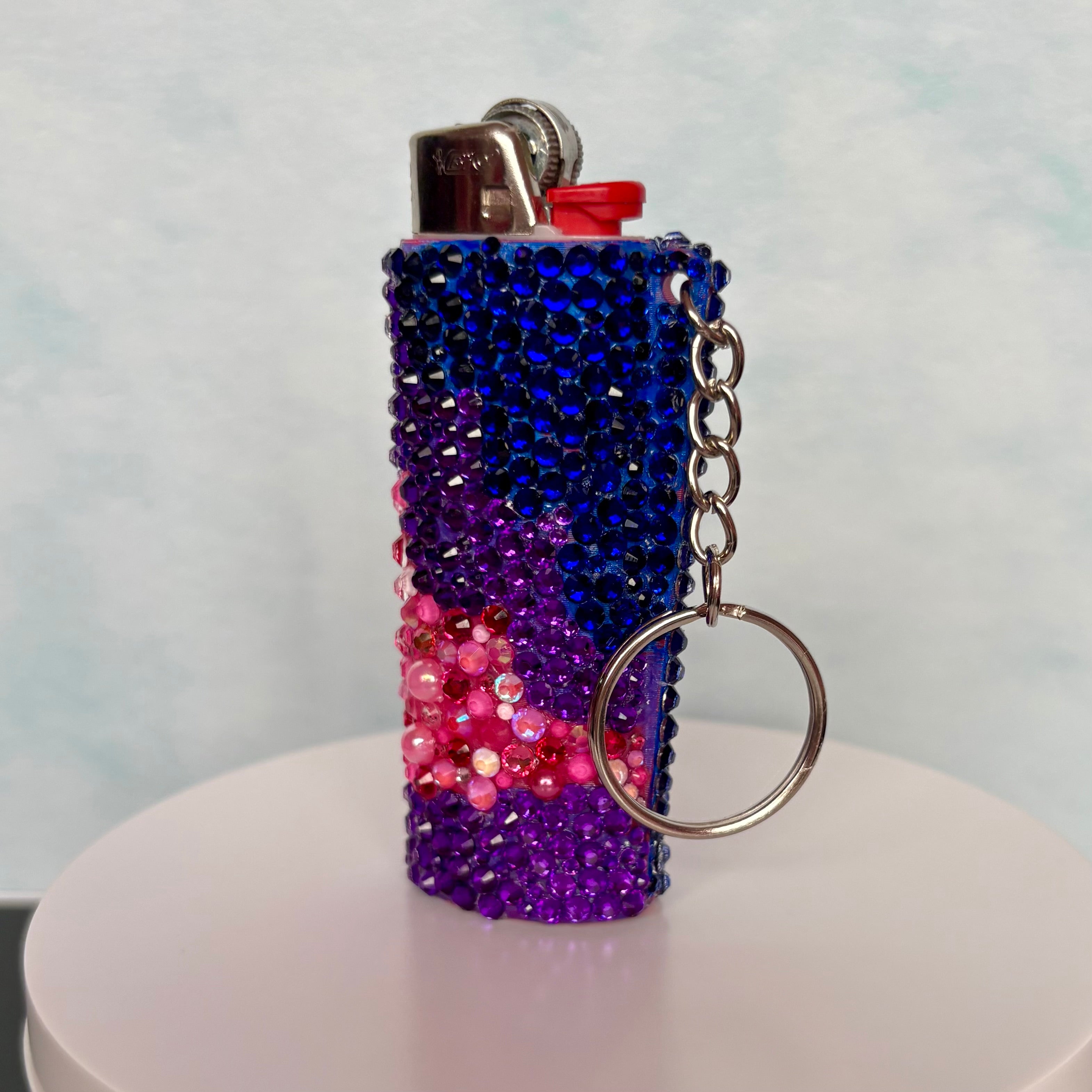 Bi Pride Lighter Sleeve Keychain
