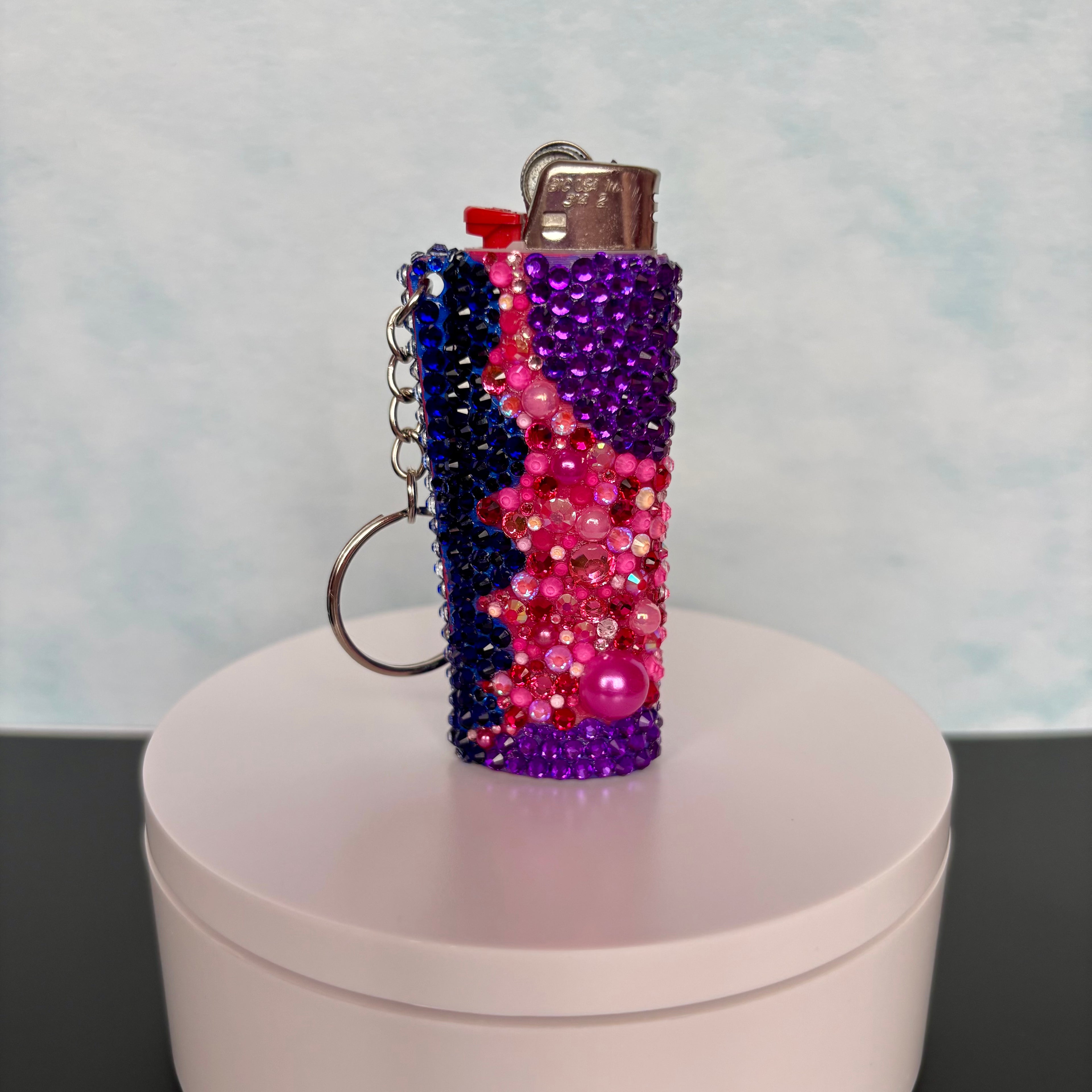 Bi Pride Lighter Sleeve Keychain