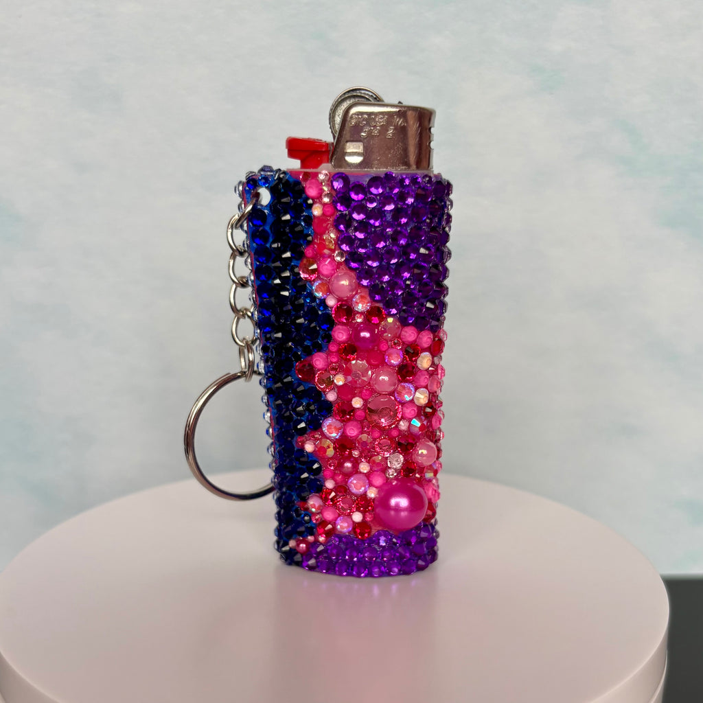 Bi Pride Lighter Sleeve Keychain