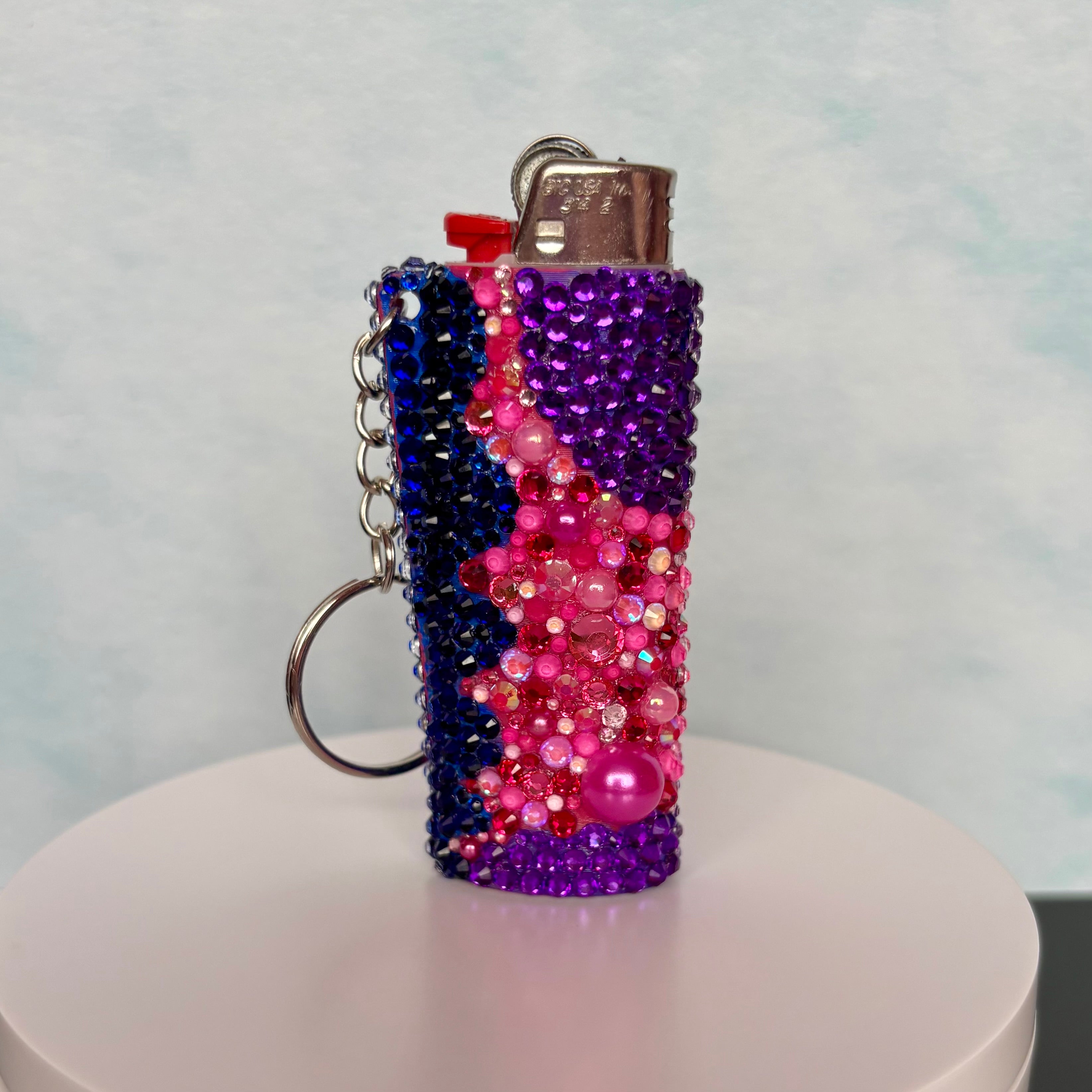 Bi Pride Lighter Sleeve Keychain