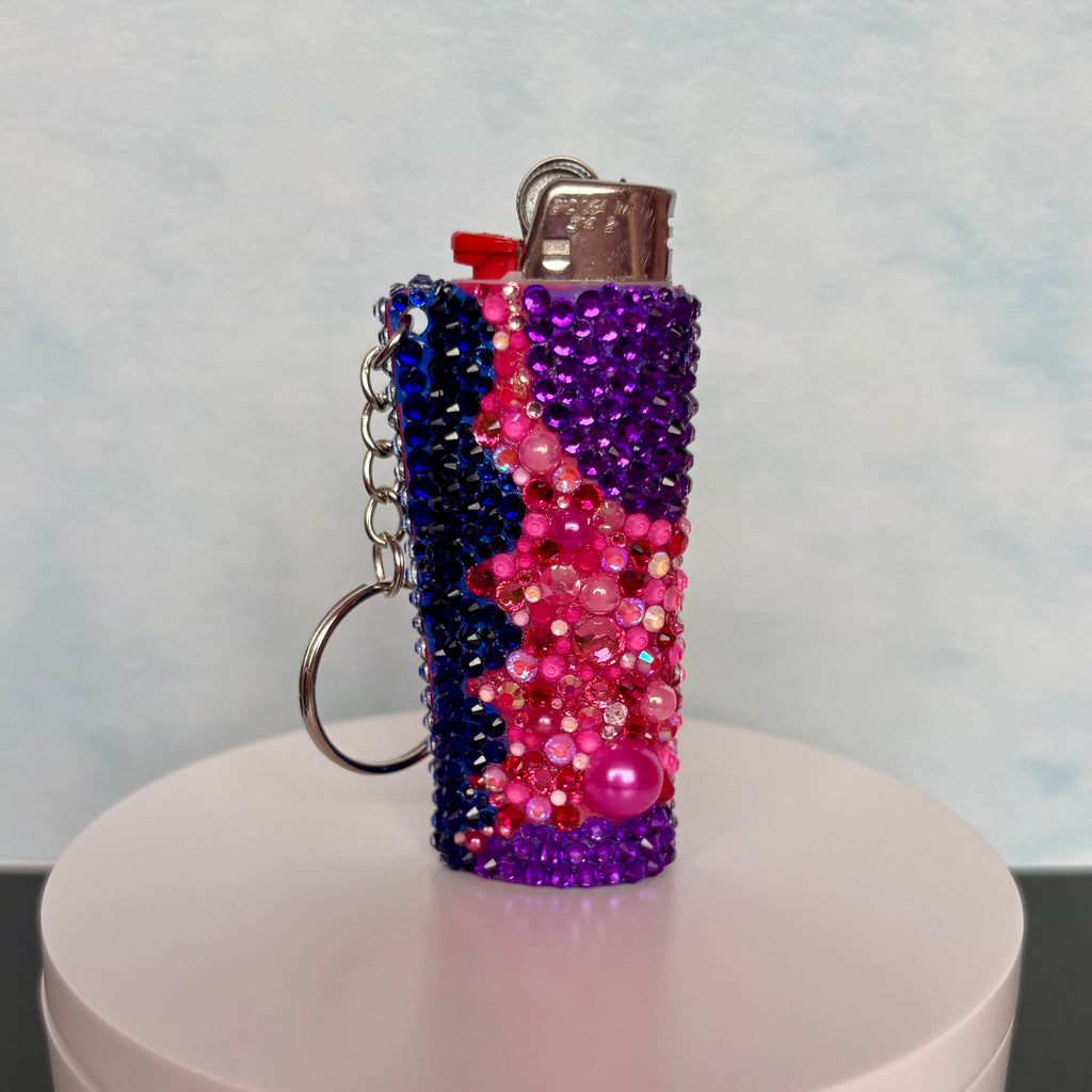 Bi Pride Lighter Sleeve Keychain