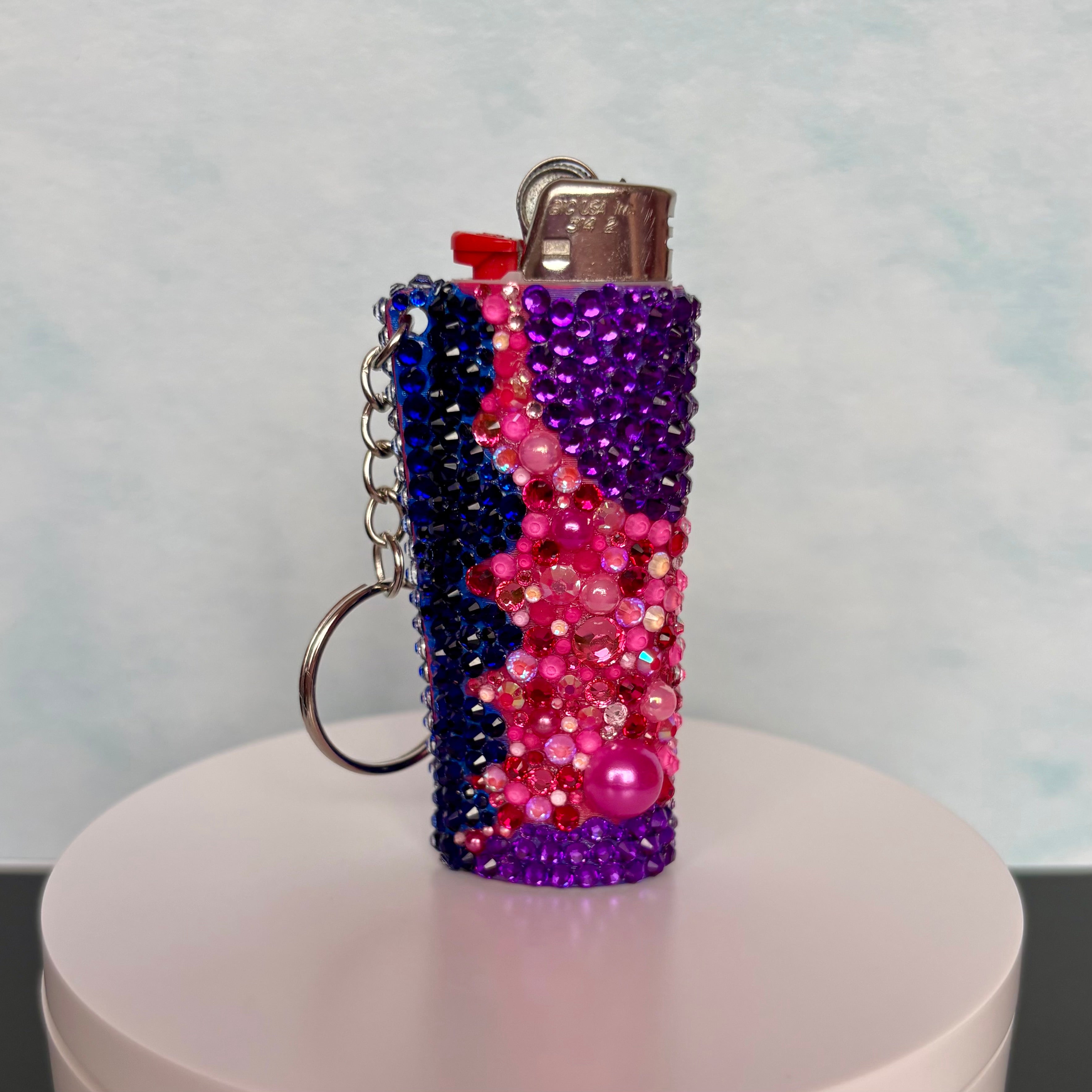 Bi Pride Lighter Sleeve Keychain