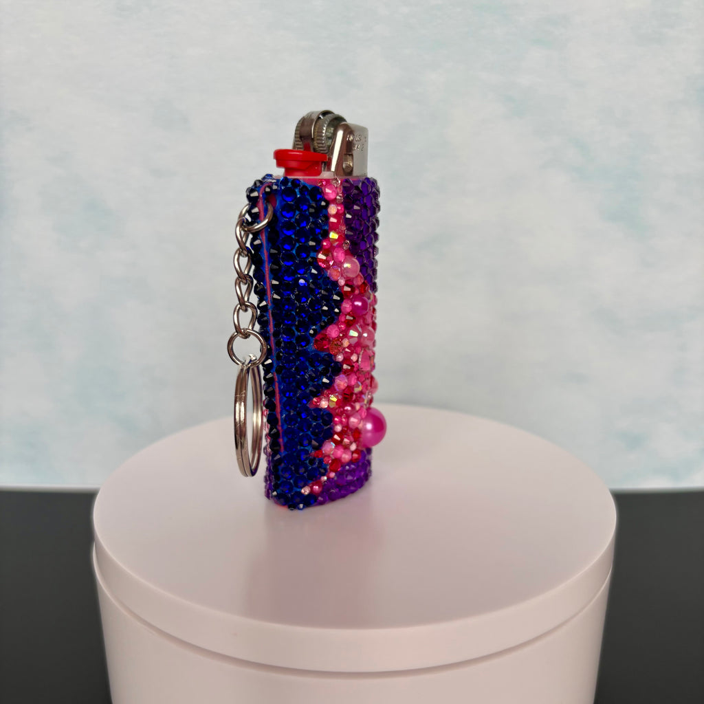 Bi Pride Lighter Sleeve Keychain
